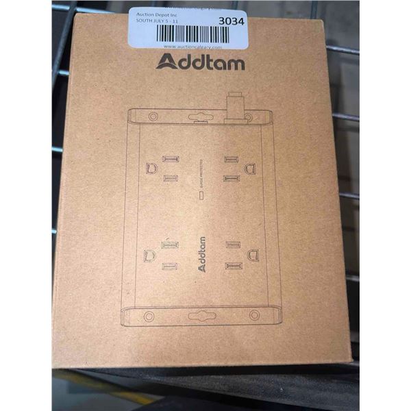 Addtam power bar with surge protection