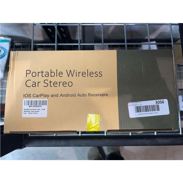 Portable wireless car stereo with IOS carplay and android auto recievers