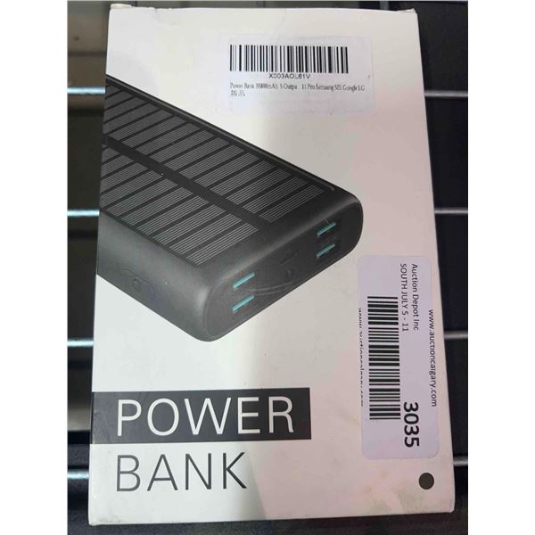 Solar powered power bank / portable charger
