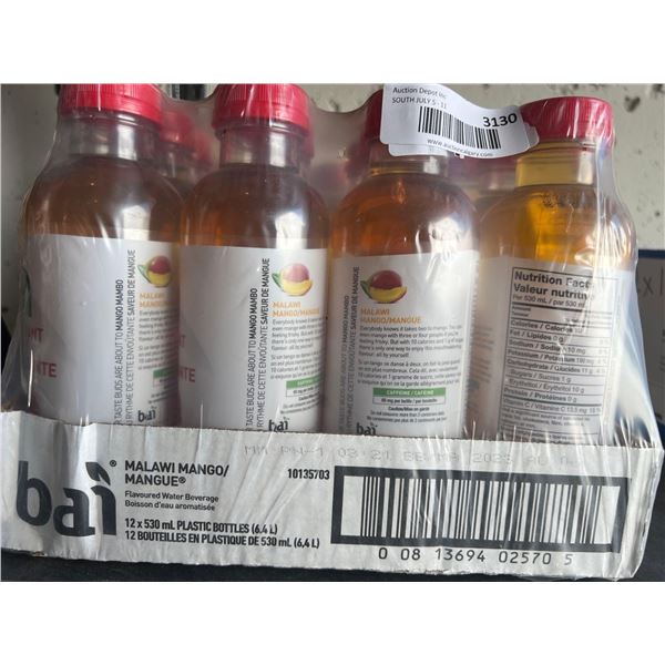 Bai Malawi mango flavoured water beverage 12 x 530ml