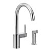 Image 1 : MOEN Align Single-Handle Standard Kitchen Faucet with Side Sprayer and Hydrolock in Chrome