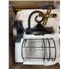 Image 2 : Black Metal Wire and Glass Wall Mounted Lights 2 Pack