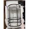 Image 3 : Black Metal Wire and Glass Wall Mounted Lights 2 Pack