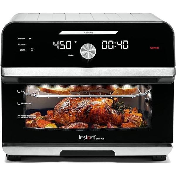 Instant Omni Plus 19 QT/18L Air Fryer Toaster Oven Combo, From the Makers of Instant Pot, 10-in-1 Fu