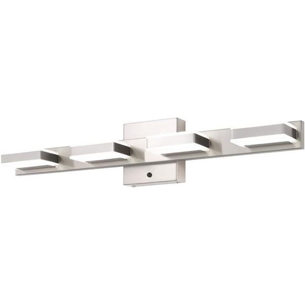 Mirrea 24" Brushed Nickel Vanity Lights for Bathroom 4 Light Vanity Lighting Fixtures for Mirror 3 C