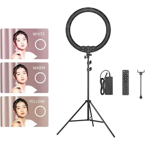 AMBITFUL RL-480 18'' 45CM DIMMABLE LED RING LIGHT LAMP 60WS 3000~6000K 480 LED WITH LIGHT STAND FOR 