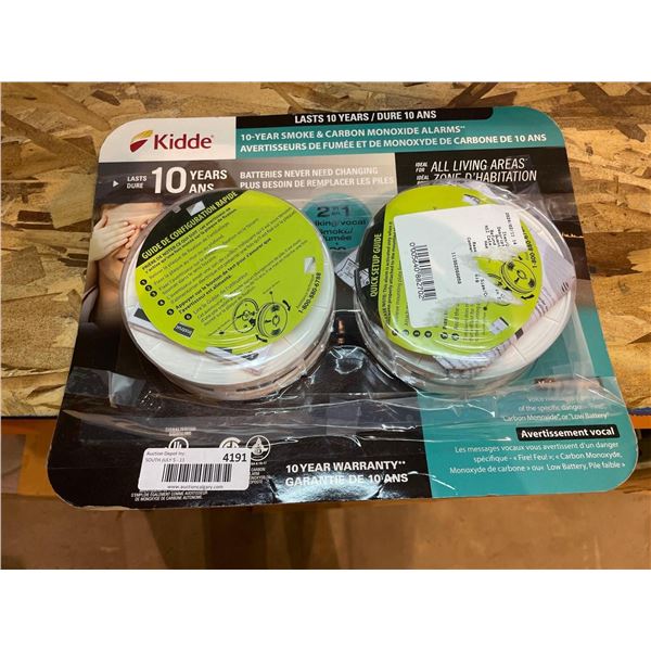 Kidde 10 Year Smoke & Carbon Monoxide Alarms 2 Pack