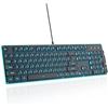 Image 1 : surmen G1000 Backlit Full Size Office Keyboard 104 Keys with Metal Panel, Silent Membrane USB Wired 
