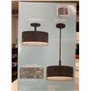 Image 3 : Ashley Kingston Convertible Semi-Flush Pendant Light Matte Black Finish