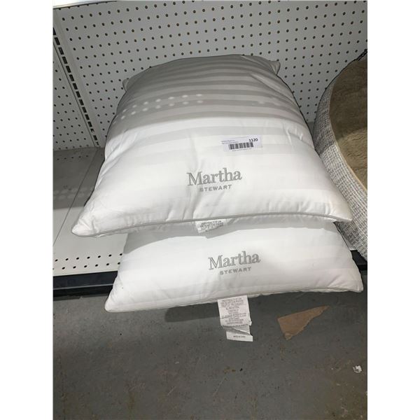 Martha Stewart Pillows Standard Queen Size Lot of 2