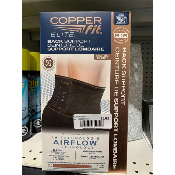 Copper Fit Elite Back Support with Airflow Technology