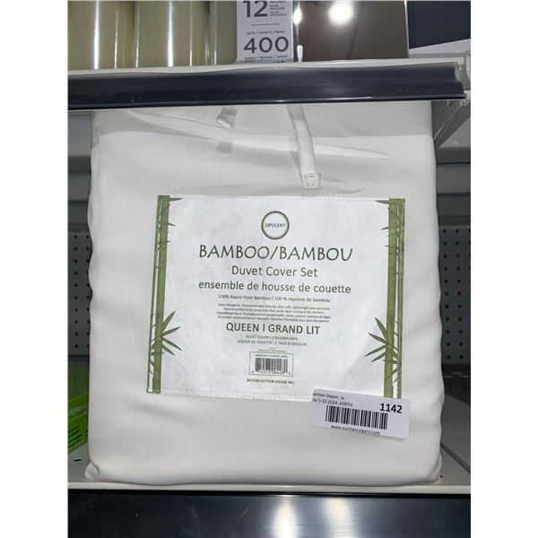 Opulant Bamboo Duvet Cover Set Queen Size