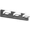 Image 1 : Ralbay LED Modern Black Bathroom Vanity Lights 3 Lights Acrylic Modern Black Bathroom Wall Lighting 