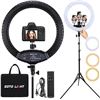 Image 1 : 19 inch LED Ring Light LCD Display Touch Screen with Tripod Stand Dimmable Makeup Selfie Ring Light 