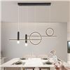 Image 1 : Tioolo Creative LED Pendant Light, Modern Linear LED Chandelier, Dimmable Linear Pendant Lighting wi