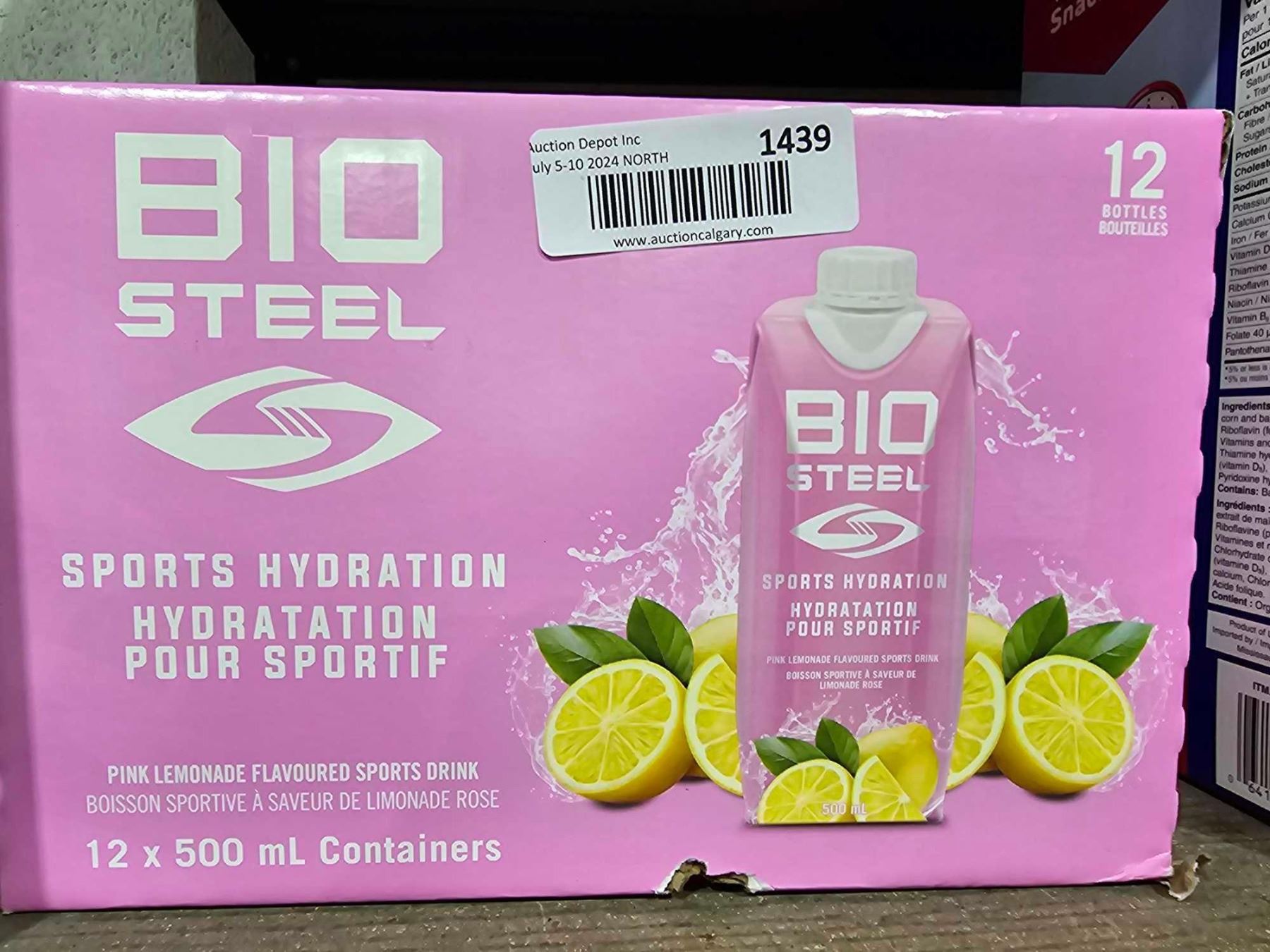 Bio Lemonade Bio Steel Sports Hydration Pink Lemonade 12x500ml