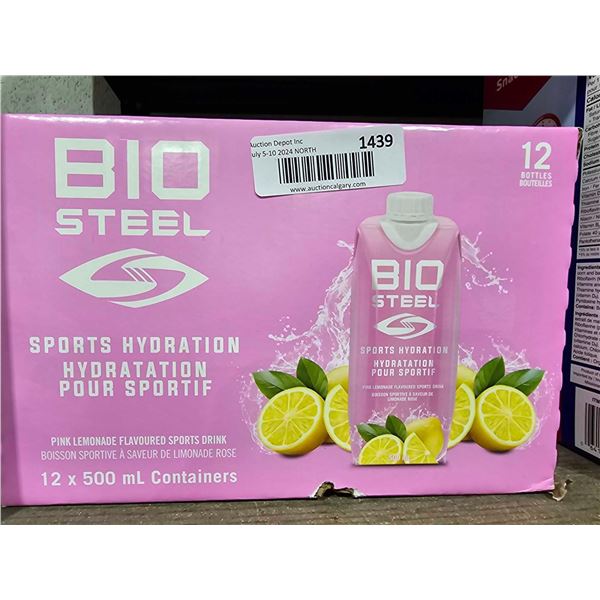 Bio Steel Sports Hydration Pink Lemonade 12x500ml