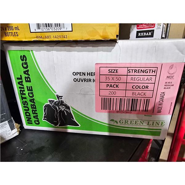 Green Line Industrial Garbage Bags 35x50" -  200 Count