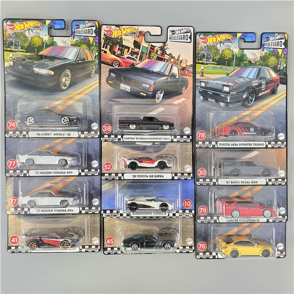 Hot Wheels Car Culture lot of 12 pcs of Boulevard Walmart exclusives