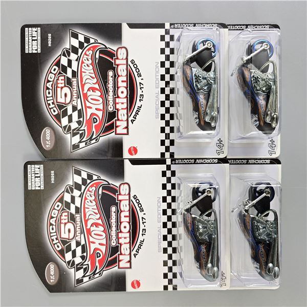 Hot Wheels 5th Nationals Scorchin' Scooter lot of 4