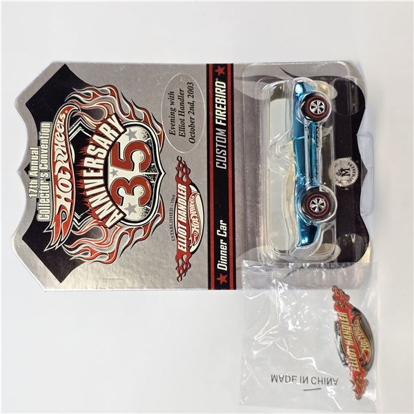 Hot Wheels 17th annual Collectors Convention Custom Firebird and Elliot Chandler Pin