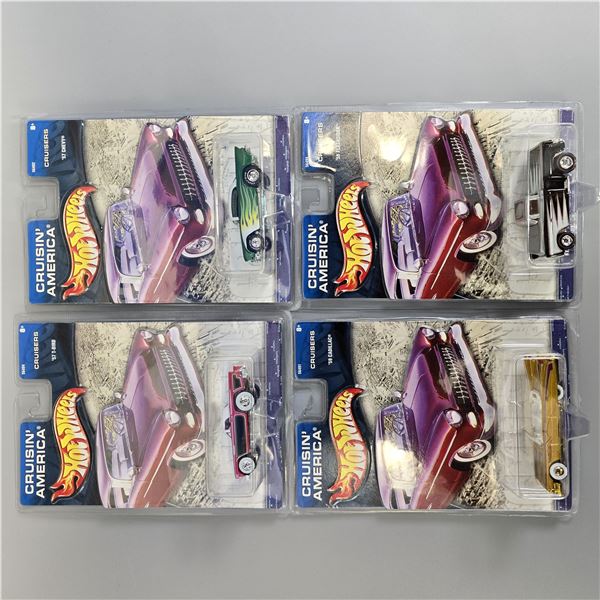Hot Wheels lot of 4 Premiums/ Cruisin' America, Cruisers