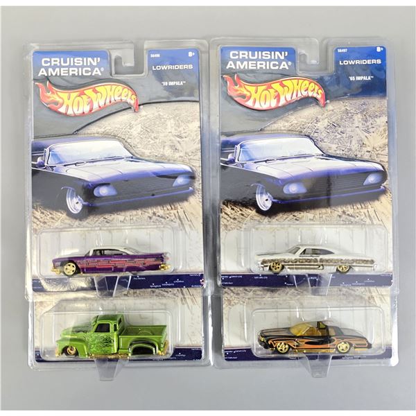 Hot Wheels premiums lot of 4/ full set of Lowriders/Cruisin' America