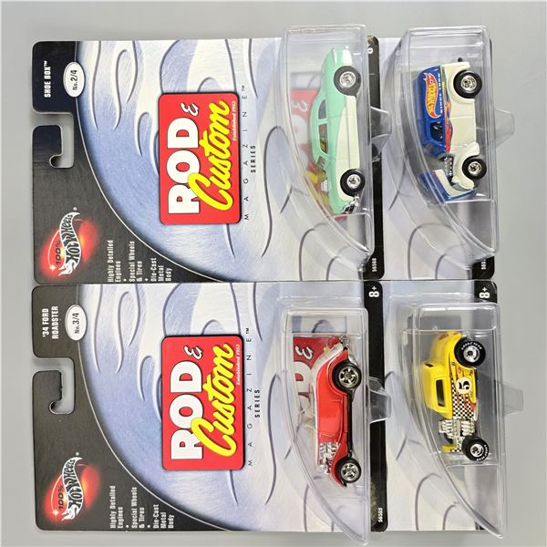 100% Hot Wheels Rod & Custom set of 4 W/ alt colors