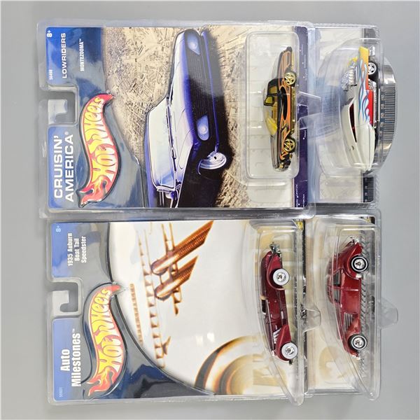 Hot Wheels premium lot of 4 pcs including/ Milestones, Cruisin' America, and Originals