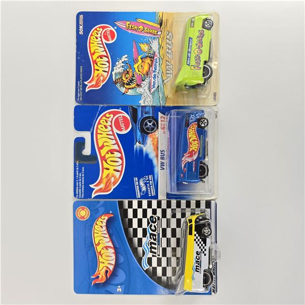 Hot Wheels VW Drag Bus lot of 3