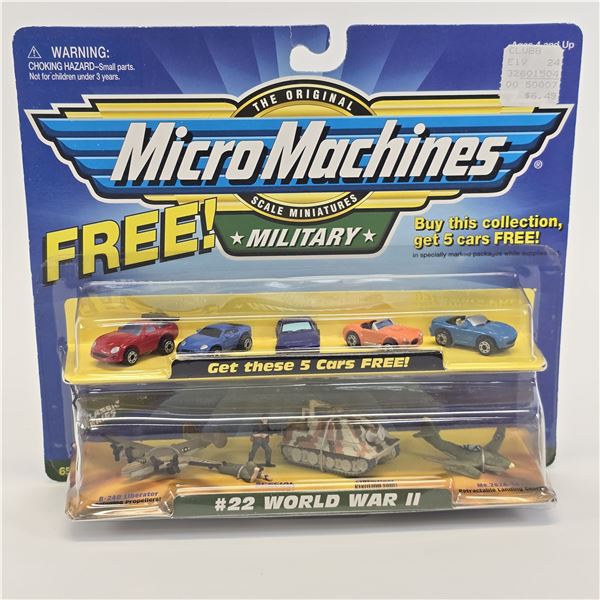 Galoob Micro Machines playset WW2 ft. FREE car tray
