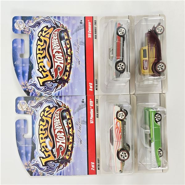 Hot Wheels Larry's Garage Holiday exclusive lot of 4