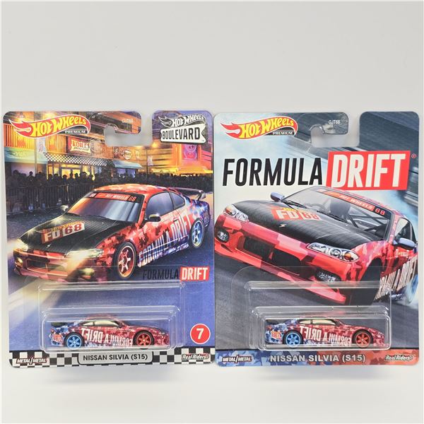 Hot Wheels Car Culture and Boulevard card variation Silvia S15 pair