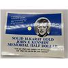 Image 1 : Solid 14-Karat Gold JFK Memorial Half Dollar (9mm diameter, weighs 3.36 grains)