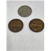 Image 1 : 1941, 1942 Newfoundland Pennies & 1927 Six Pence