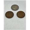 Image 2 : 1941, 1942 Newfoundland Pennies & 1927 Six Pence