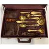 Image 7 : 72-piece Heart-Golden Nivella Solingen Cutlery 23/24 CT Gold Plating, Total Weight approx 6564g