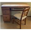 Image 1 : Vintage Cedar Desk w/ Upholstered Chair 54x19x29