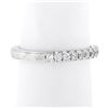 Image 2 : Vintage Platinum.35 ctw Round Prong Diamond Hand Engraved Stack Wedding Band Rin