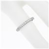 Image 5 : Vintage Platinum.35 ctw Round Prong Diamond Hand Engraved Stack Wedding Band Rin