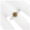 Image 4 : NEW 18k Gold 1.46 ctw GIA Ceylon Alexandrite & Emerald Cut Diamond Engagement Ri