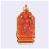 Image 1 : Pendant With Antique Chinese Qing Dynasty Glass Panel of Confucius