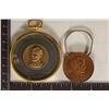 Image 1 : TWO ABRAHAM LINCOLN ITEMS: 2 1/2" X 1 1/2" KEY