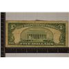 Image 2 : 1953-A US $5 SILVER CERTIFICATE SMALL TEARS TOP
