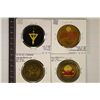 Image 2 : 4-COLORIZED MILITARY CHALLENGE COINS: AMERICAS