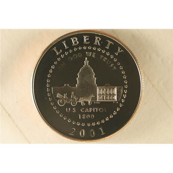 2001-P US PROOF HALF DOLLAR "US VISITOR CENTER"