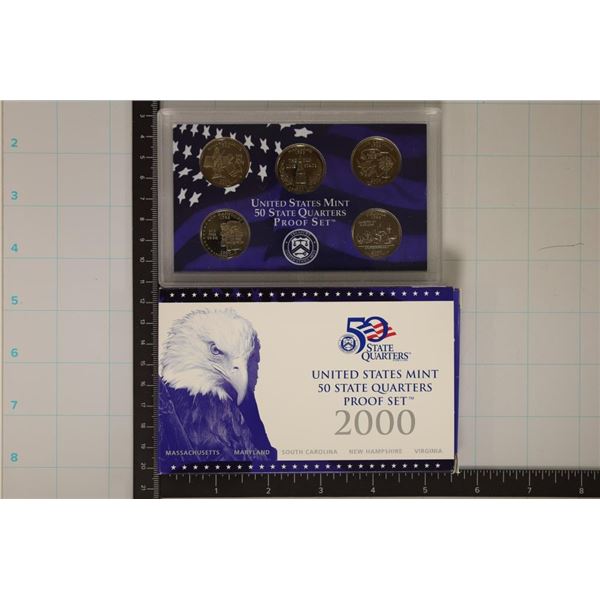 2000 US 50 STATE QUARTERS PROOF SET WITH BOX