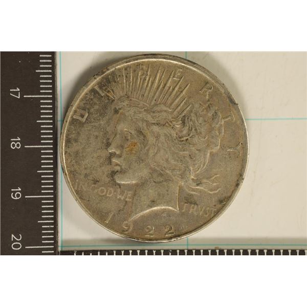 1922-D PEACE SILVER DOLLAR