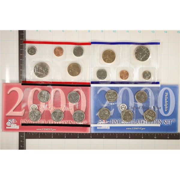 2000 US MINT SET (UNC) P/D (WITH ENVELOPE)
