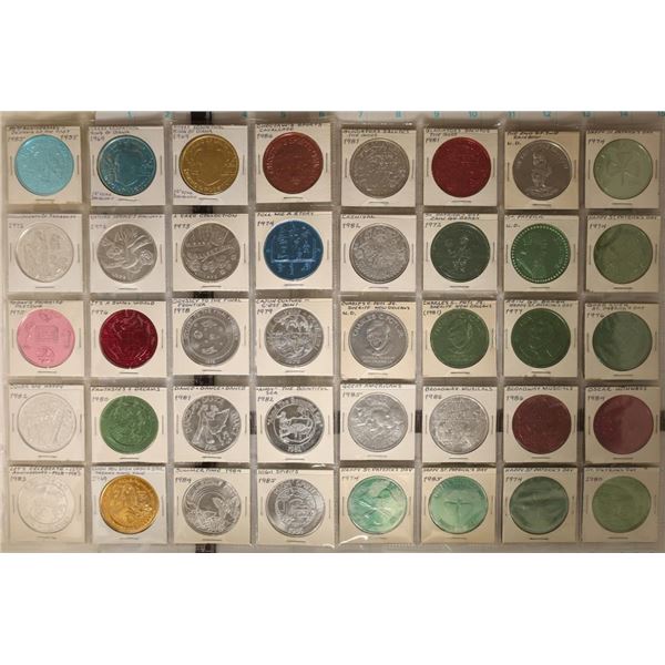 NICE VARIETY SET OF 40-MARDI GRAS TOKENS: 60'S-80S
